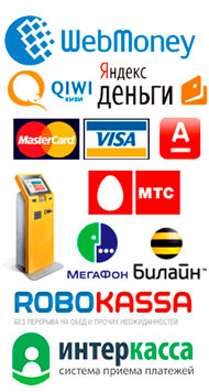 Мы принимаем оплату
