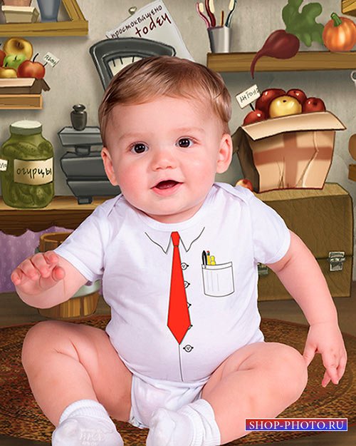 Детский фотошаблон - Будущий бизнесмен