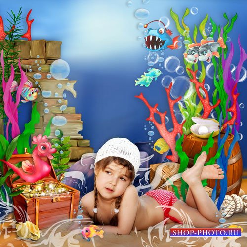 Детский морской скрап-набор - Что скрывает океан 