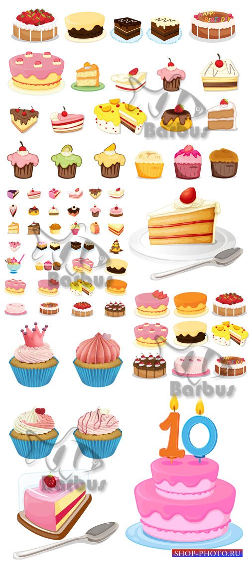 Sweet cakes and pies / Сладкие кексы и тортики