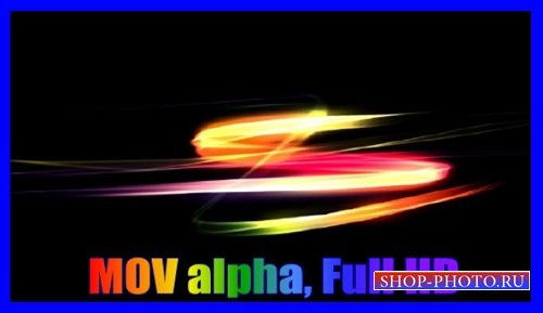 HD футаж Цветные штрихи (alpha)
