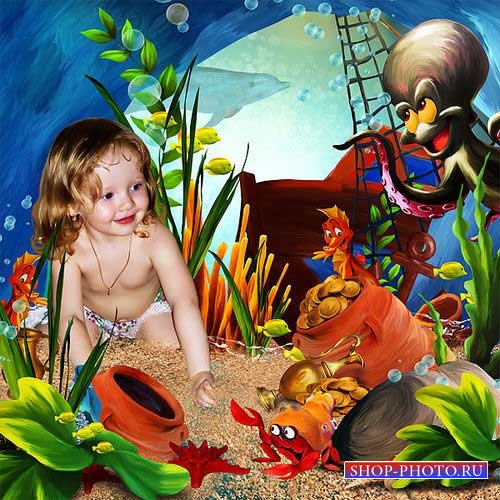 Детский морской скрап-набор - Затонувшие сокровища 