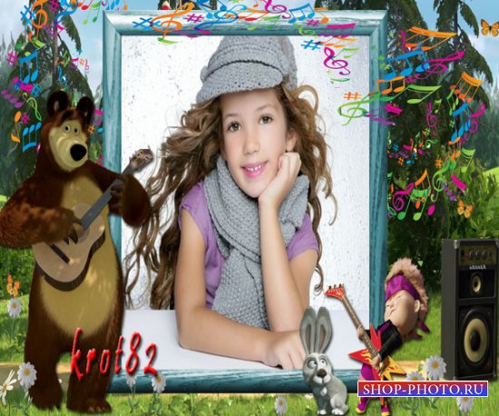 Детская фоторамка с героями мультфильма «Маша и медведь» – Хит сезона