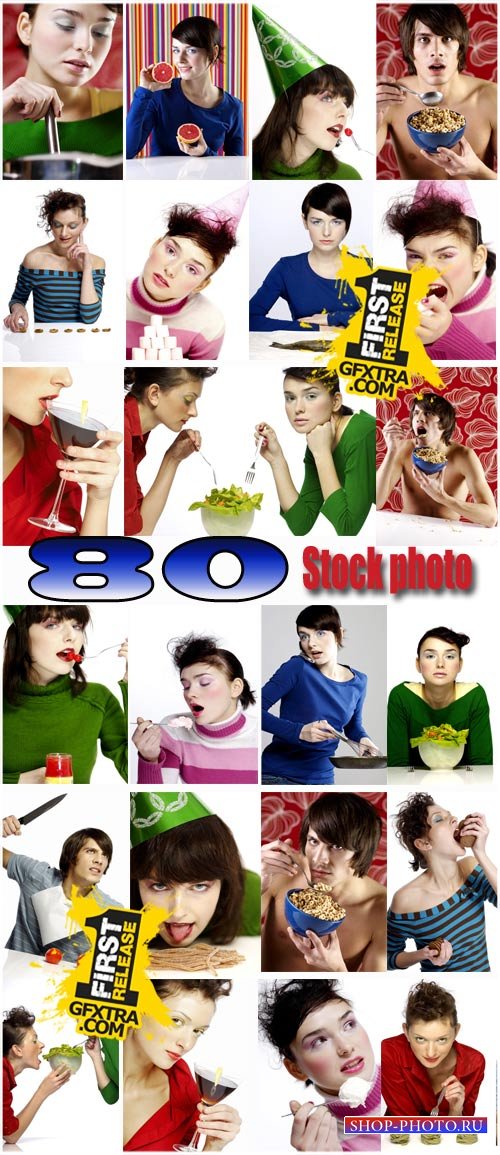 Люди и еда / People and food stock photo
