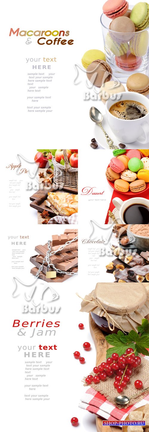 Backgrounds with sweets and the text / Фоны со сладостями и местом под текс ...