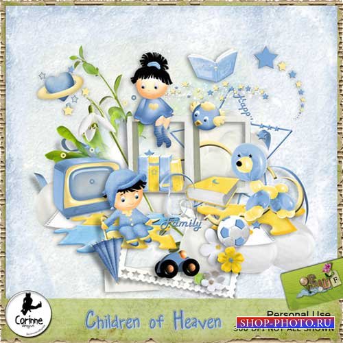 Детский скрап-набор - Небесные дети