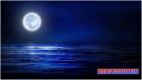 Футаж высокого качества - Море ночью