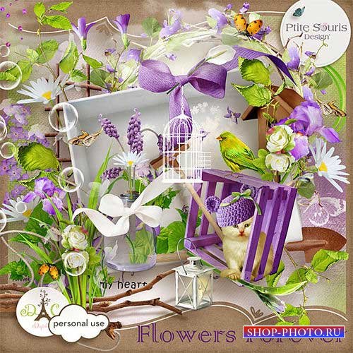 Цветочный скрап-комплект - Бесконечные цветы