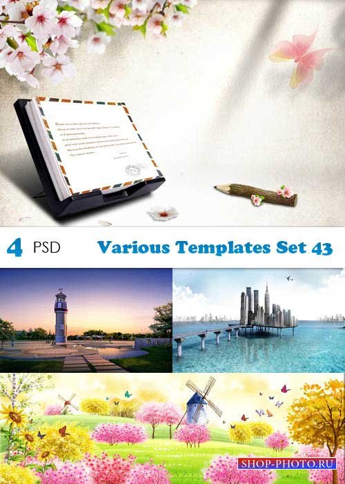 PSD исходники - Various Templates Set 43