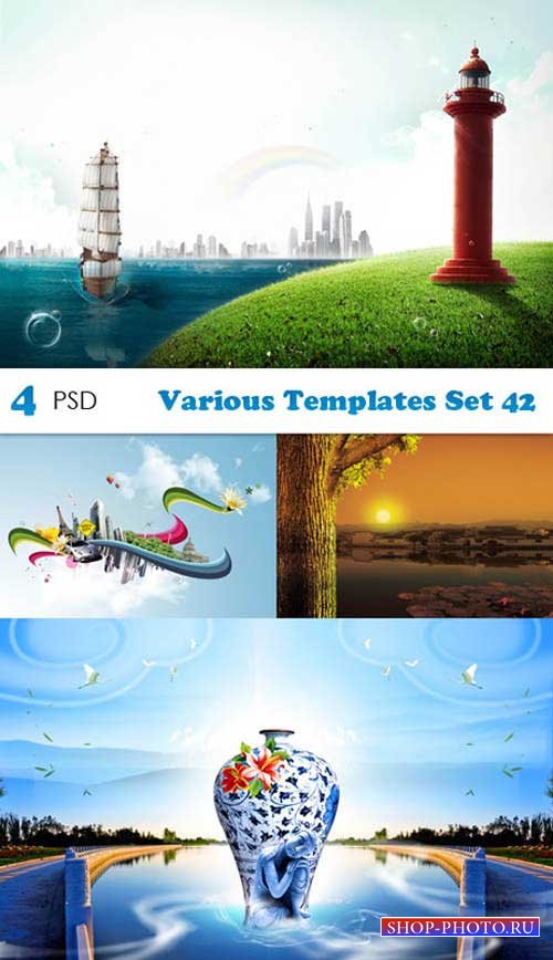 PSD исходники - Various Templates Set 42
