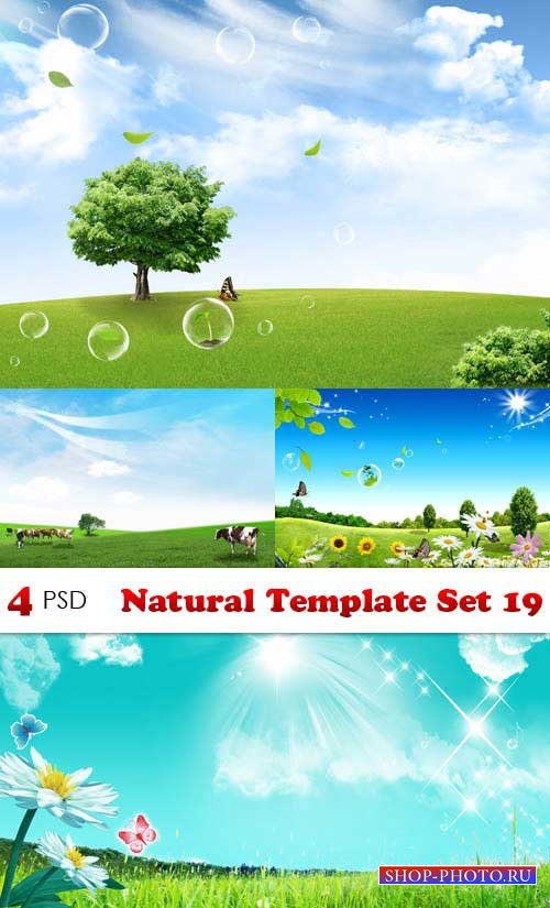 PSD исходники - Natural Template Set 19