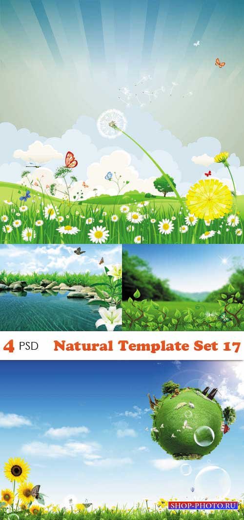 PSD исходники - Natural Template Set 17