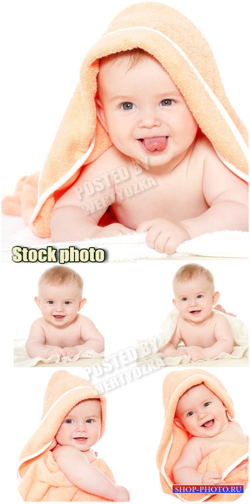Забавный маленький ребенок в полотенце / Funny little baby in a towel - Ras ...