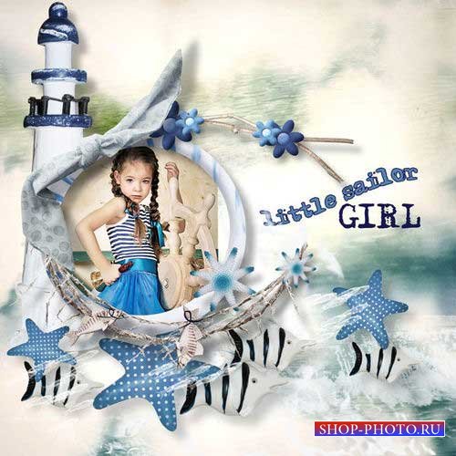Морской скрап-комплект - Маленькая девочка-морячка 