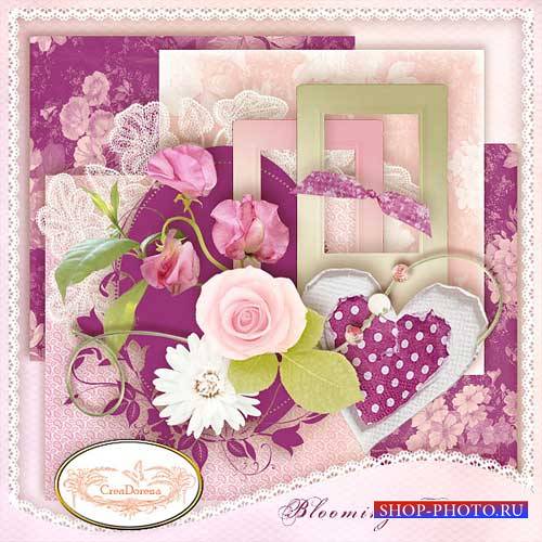 Цветочный скрап-комплект - Цветущая романтика