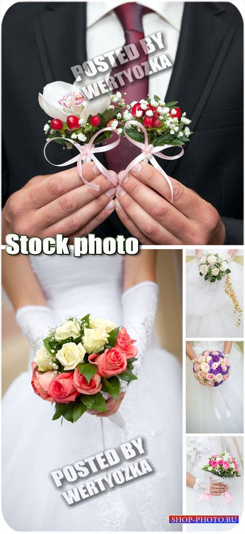 Свадебные букеты / Wedding flowers - stock photos