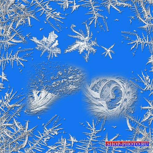Клипарт - Кристаллы льда на окнах 