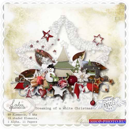 Очаровательный рождественский скрап-комплект - Мечтания о белоснежном Рожде ...