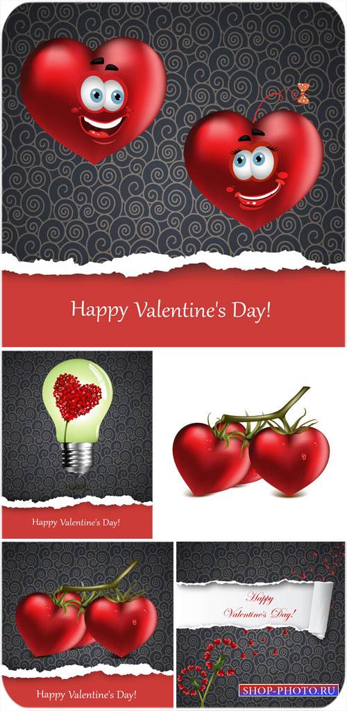 День святого Валентина в векторе, сердечки - креативный вектор