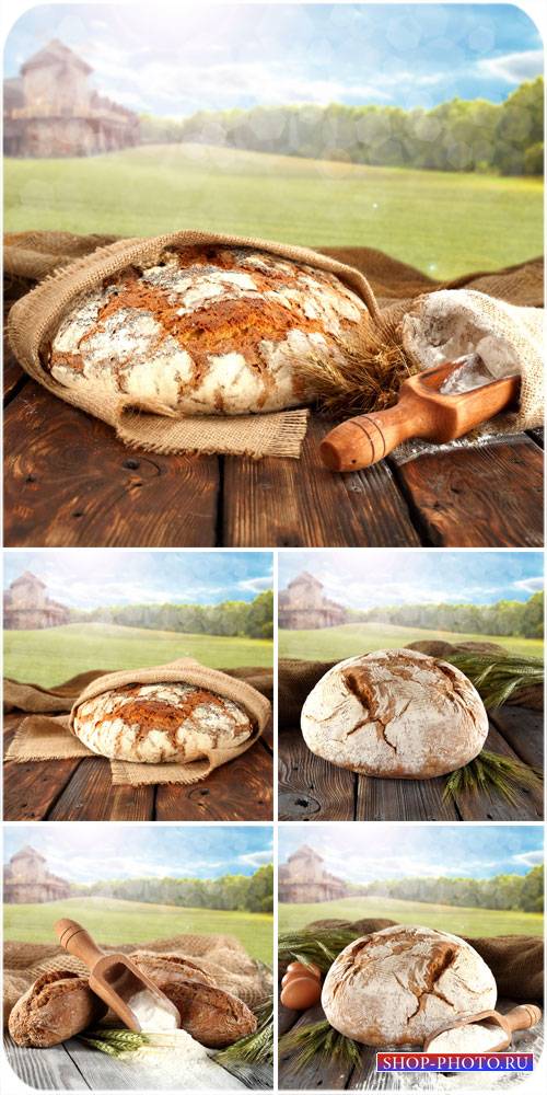 Хлеб, мука, колоски - сток фото