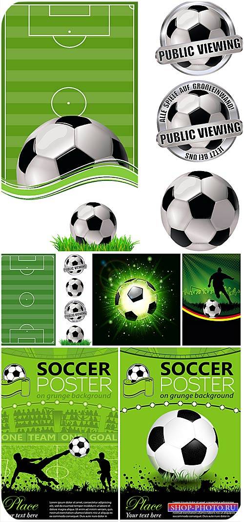 Футбол, векторные футбольные постеры