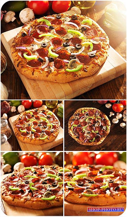 Пицца, вкусная еда - сток фото