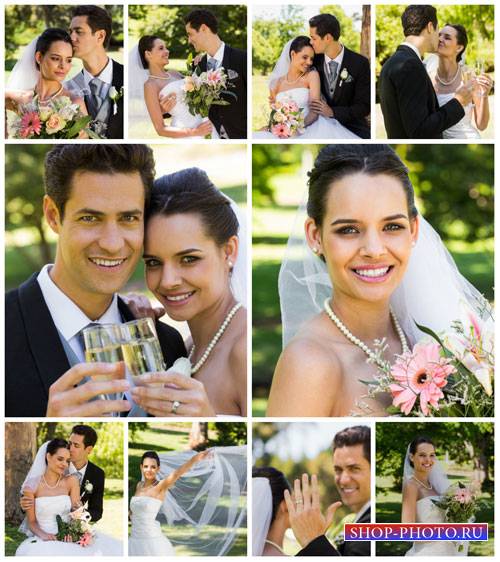 Свадьба, жених и невеста - сток фото