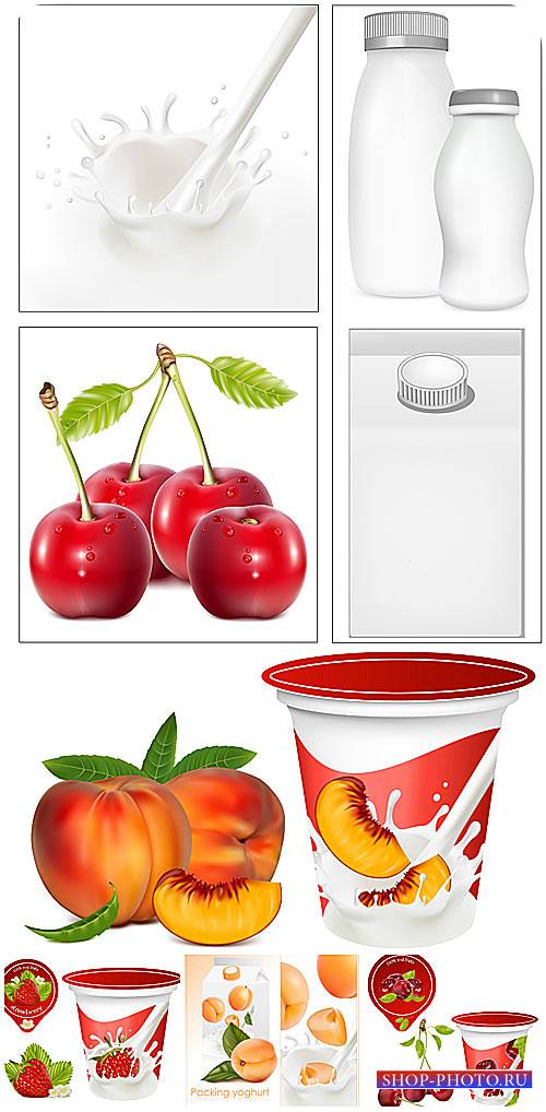 Фрукты, фруктовые этикетки в векторе / Fruit, fruit labels vector