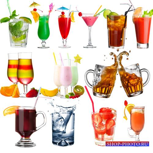 Клипарт – Летние напитки и коктейли