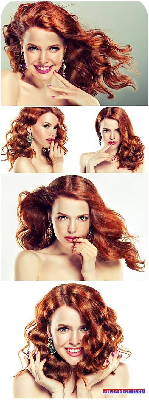 Красивая рыжеволосая девушка / Beautiful red-haired girl - Stock Photo
