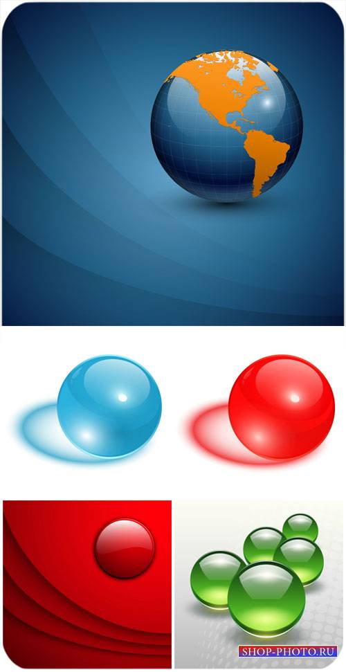 Векторные фоны с шарами / Vector background with balls