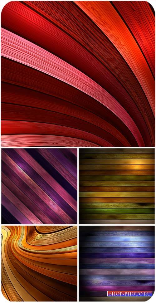 Цветные деревянные фоны в векторе / Colored wooden background vector