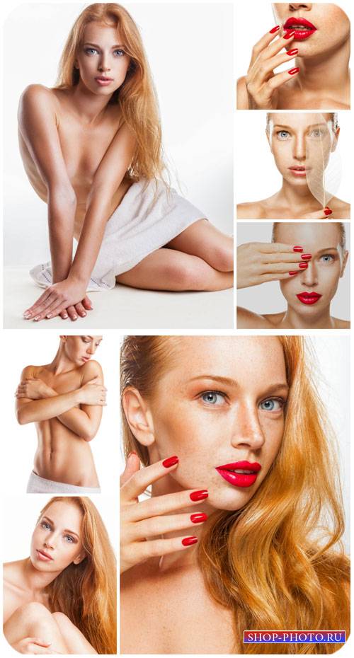 Красивая рыжая девушка / Red-haired girl, beautiful female body - Stock Photo