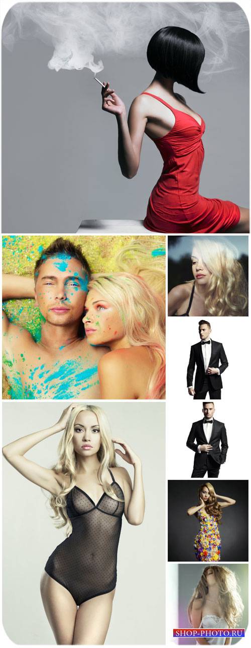 Гламурные люди, модные девушки и мужчины / Glamorous people - Stock photos