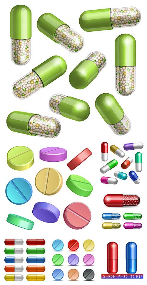 Медицина в векторе, таблетки и капсулы / Medical vector, tablets and capsules