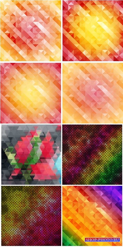 Абстрактные разноцветные фоны в векторе / Abstract colorful backgrounds vector