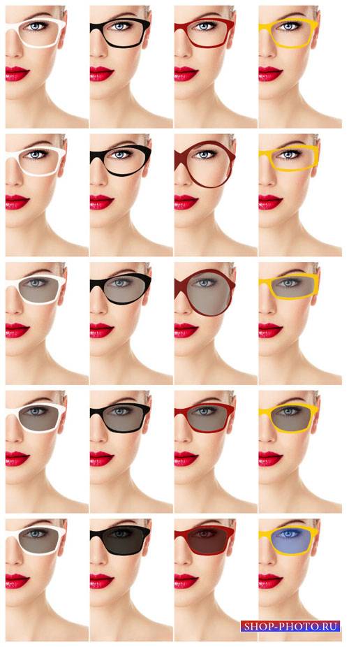 Модные женские очки / Women's fashion glasses - Stock Photo