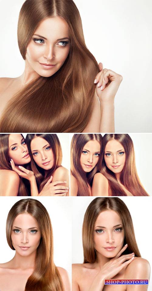 Beautiful woman with long hair - female stock photos