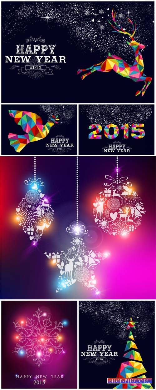 Christmas and New Year, Christmas decorations, snowflakes vector
