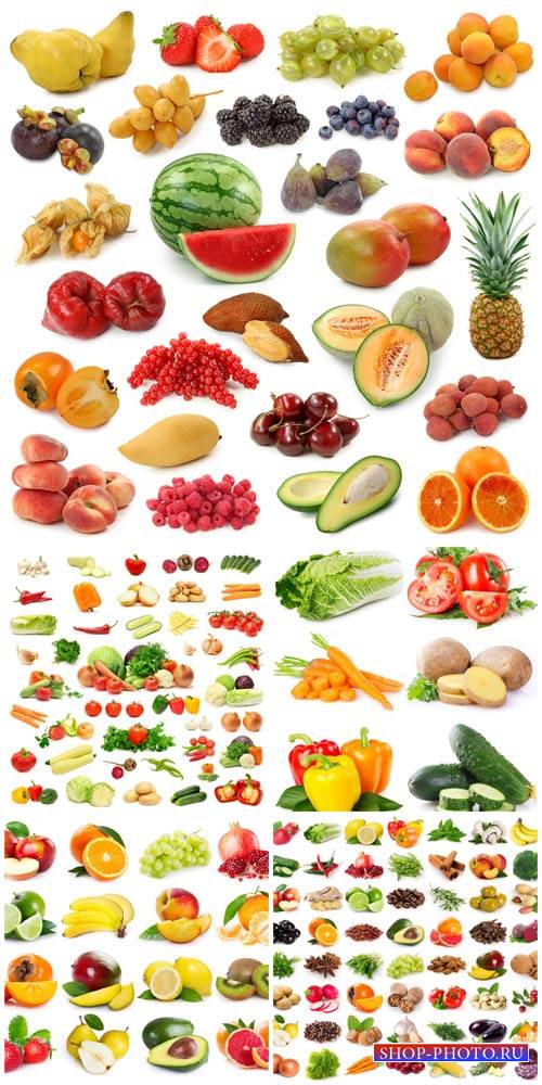 Fruits, vegetables, berries - stock photos