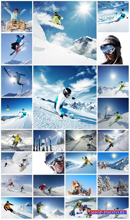 Winter sports, skiing - stock photos