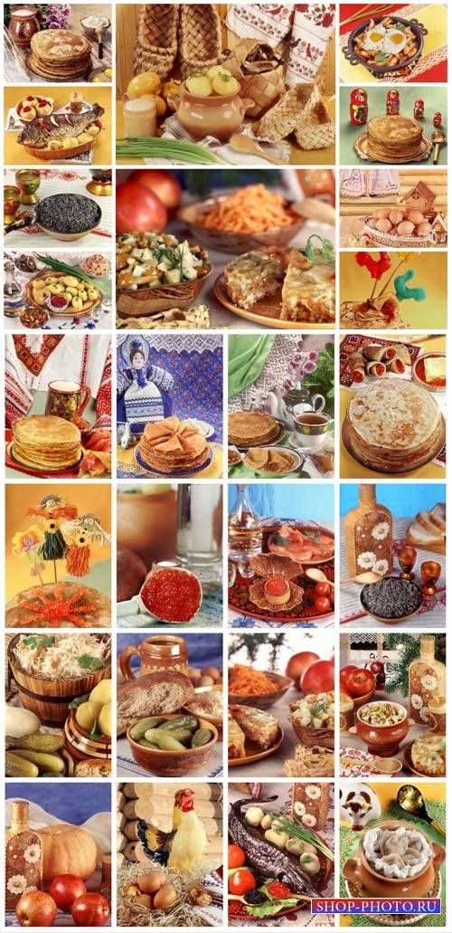 Russian food, delicious food - stock photos