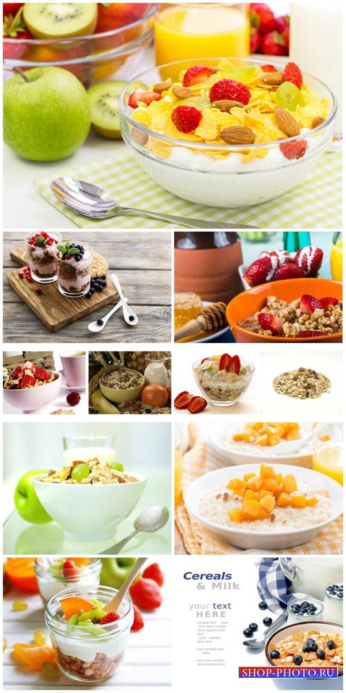 Muesli, healthy food - stock photos