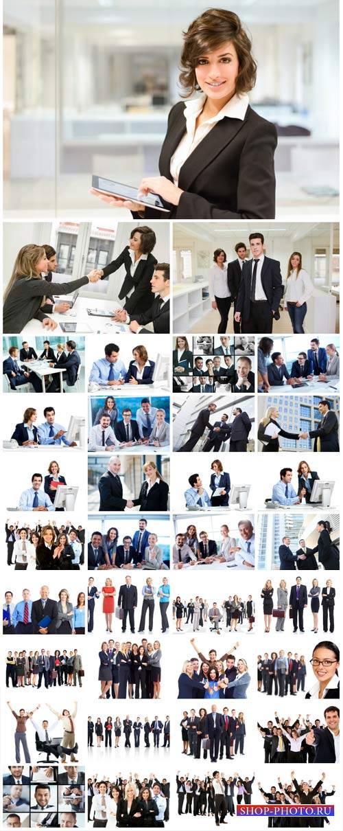 Business people, man, woman, groups - stock photos