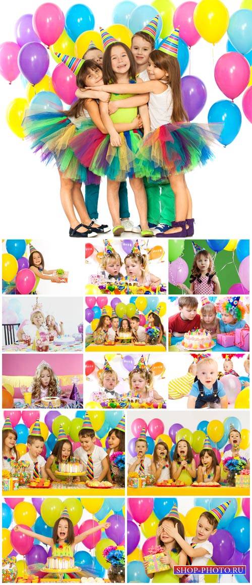 Birthday party, children's party, children - stock photos