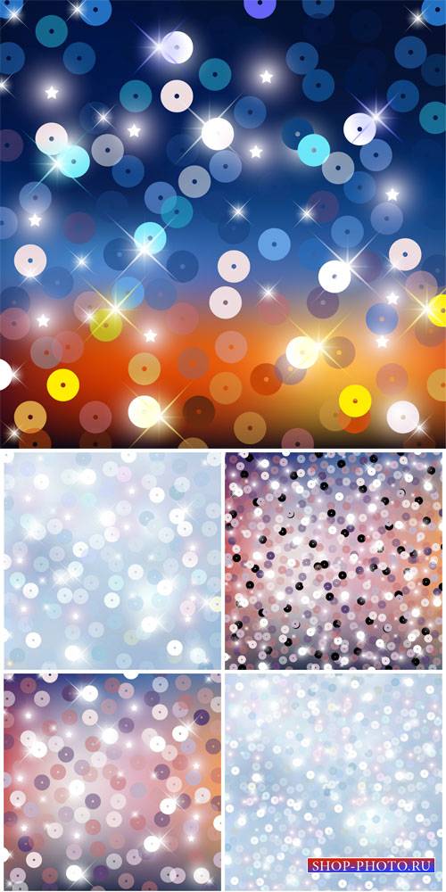 Vector backgrounds with sparkles
