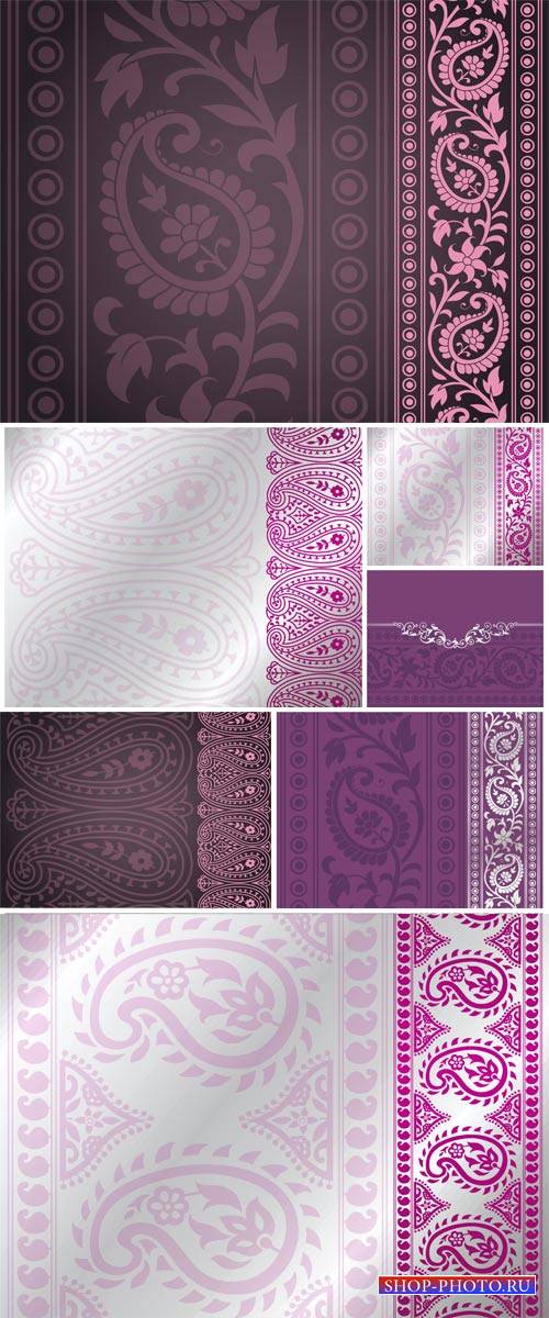 Indian patterns, vector backgrounds
