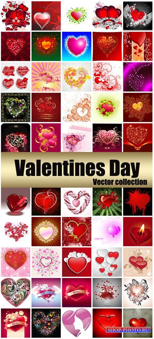 Valentine's Day, romantic backgrounds, creative hearts vector # 31