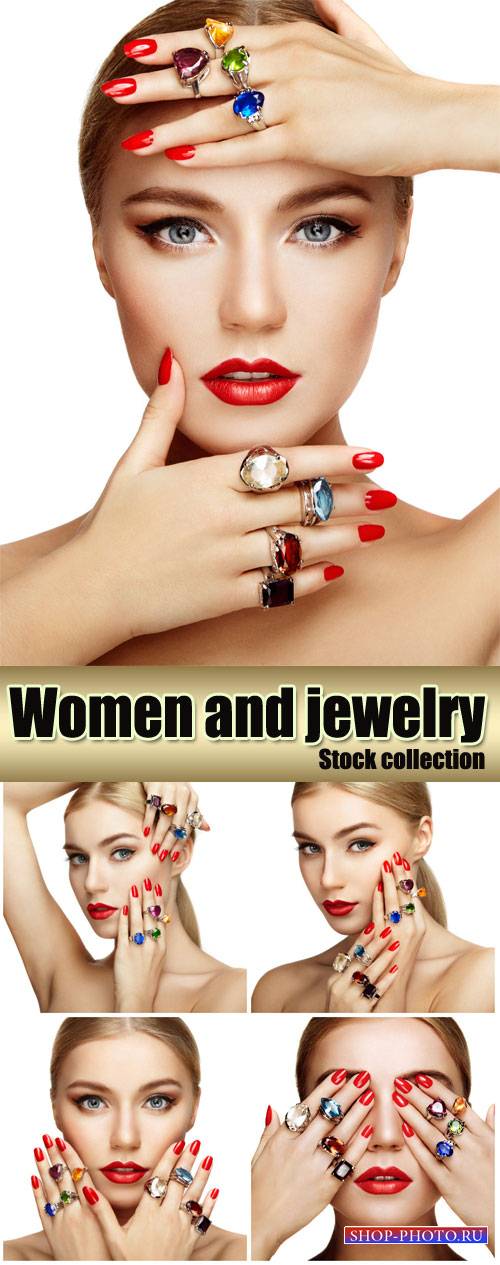 Girl with jewelry - Stock Photo