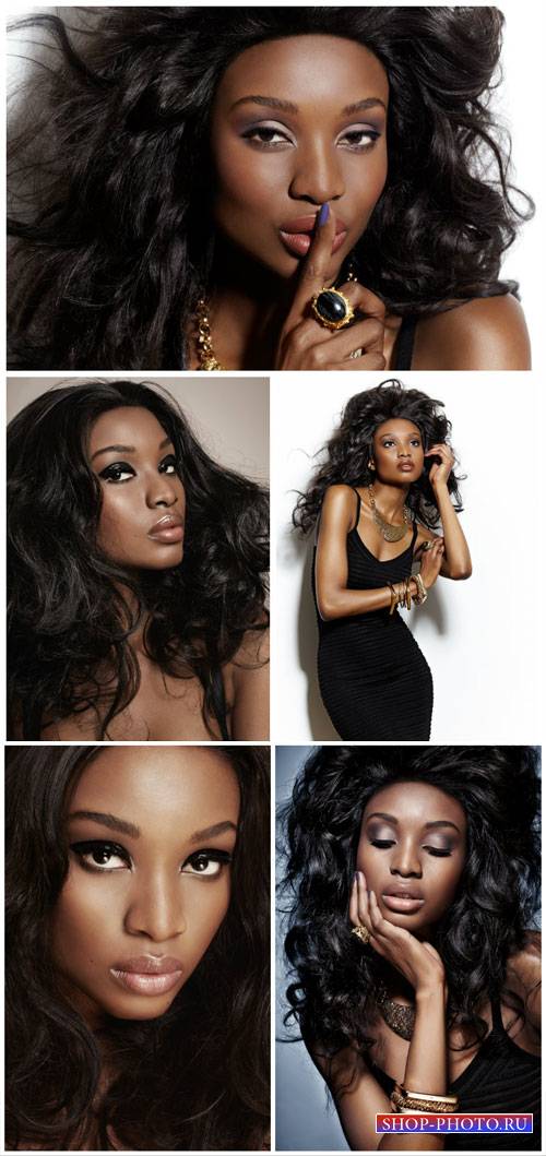 Beautiful black girl - stock photos